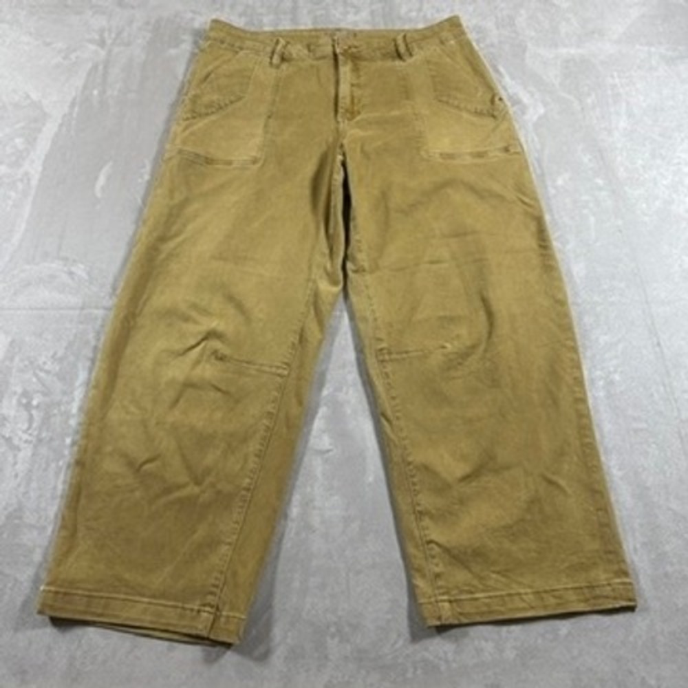 KUT from the Kloth Ashton Barrel Leg Pants Women 14 Tan Relaxed High Rise
